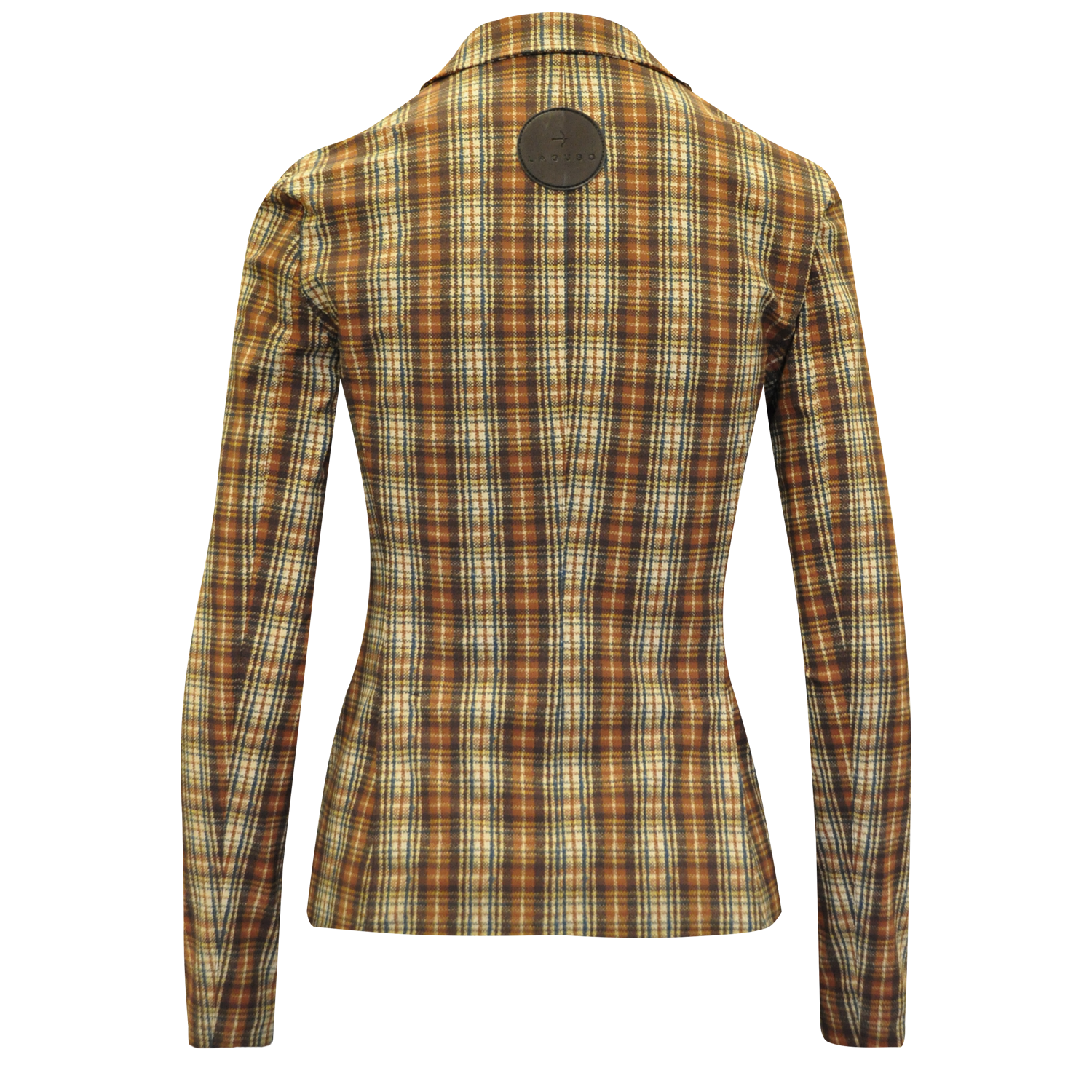 Jacket "Jane Tec Midi" Check Browns  Brown XL/42